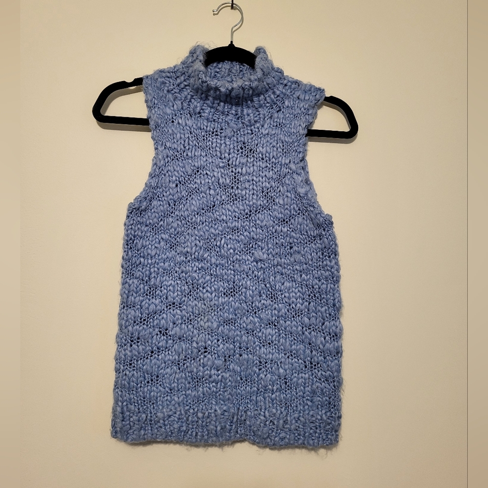 Dollhouse Chunky Knit Sleeveless Mock Turtlneck Sweater Womens M